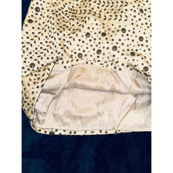 LAFAYETTE 148 OFF WHITE STUDDED SEQUINED COTTON/LYCRA SKIRT 8 - Picture 11 of 11